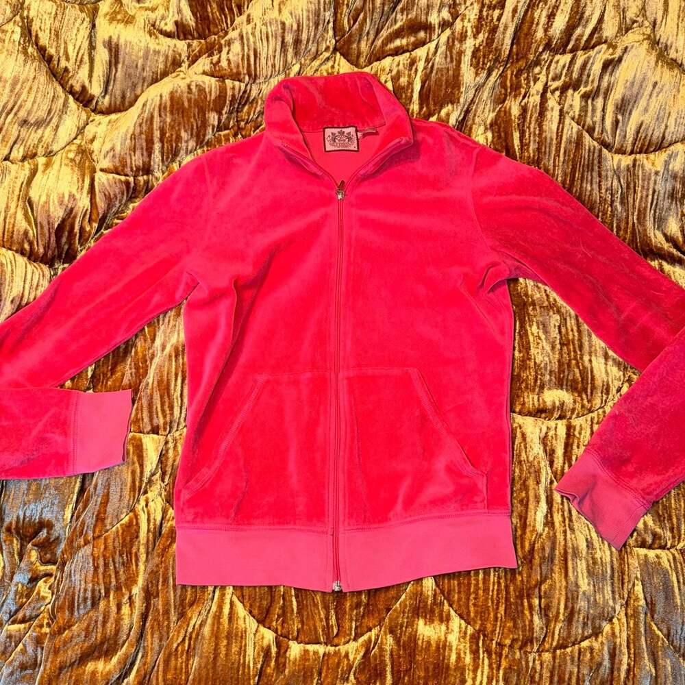 Juicy Couture vintage made in America track suit jacket size medium hot pink